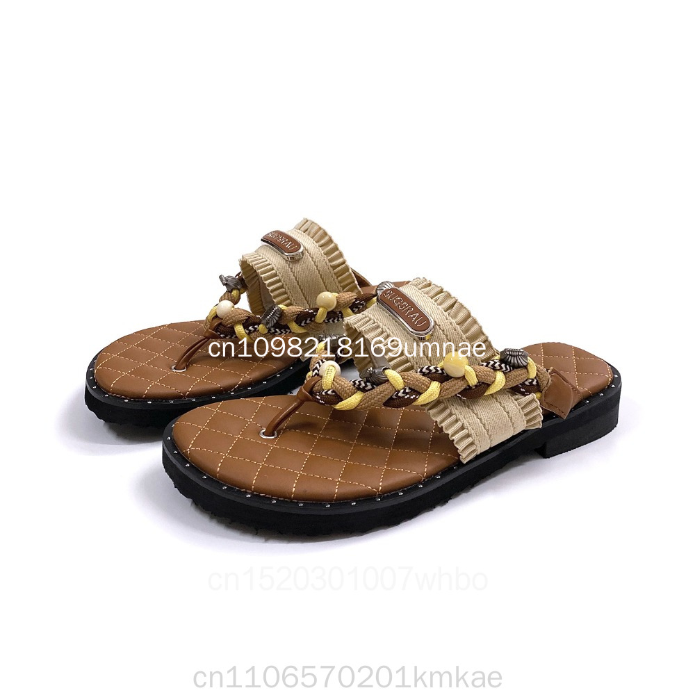 New Retro Woven Women's Slippe - Flip Flop Leather Men ulasan dan harga