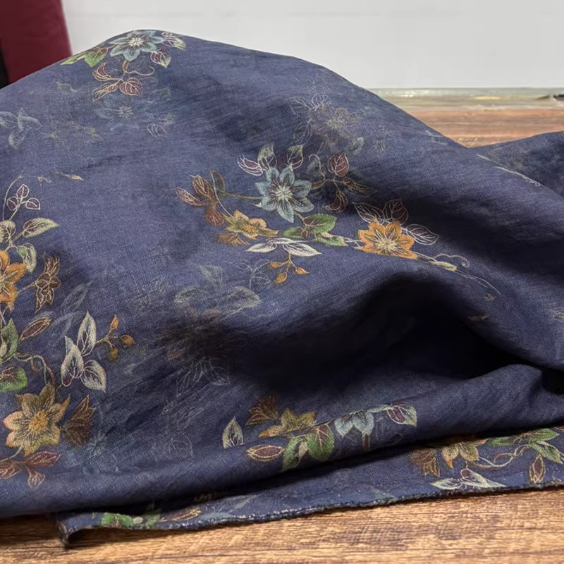 1yard High end pure flax tecid - Linen Shirt Breathable ulasan dan harga