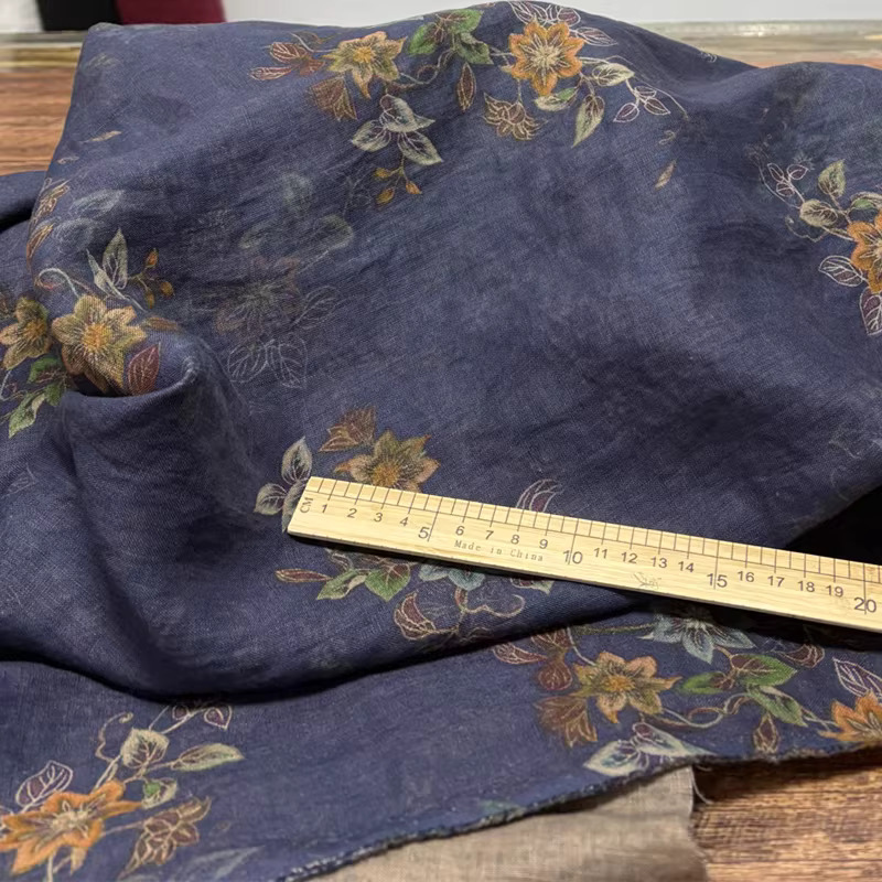 1yard High end pure flax tecid - Linen Shirt Breathable ulasan dan harga