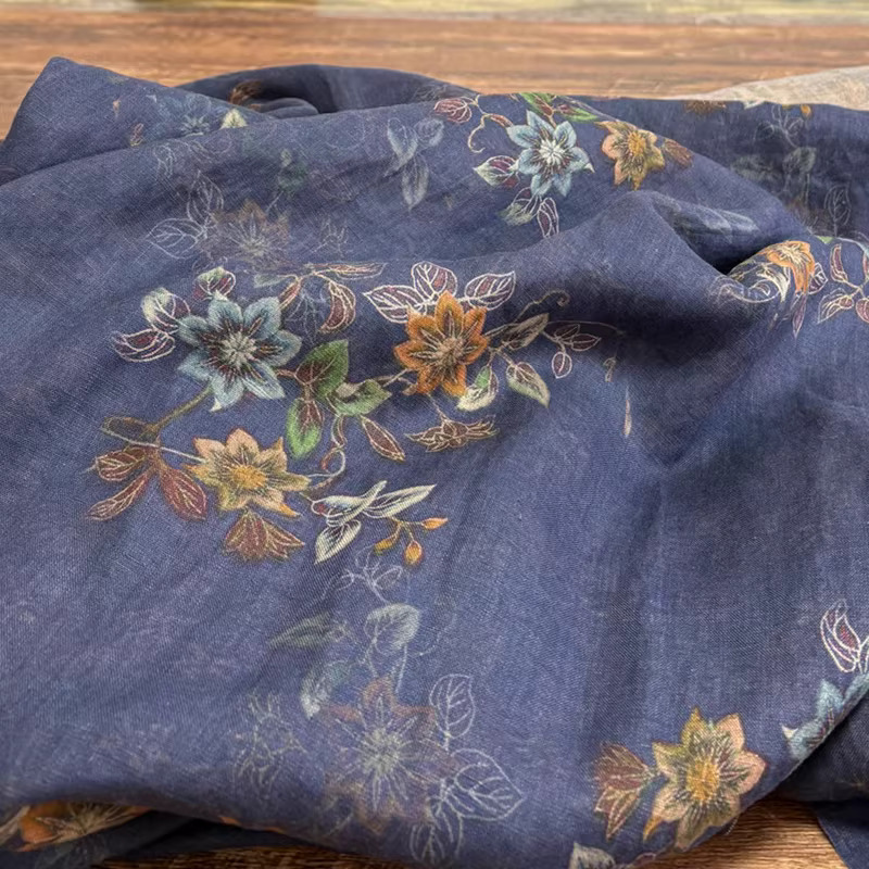 1yard High end pure flax tecid - Linen Shirt Breathable ulasan dan harga